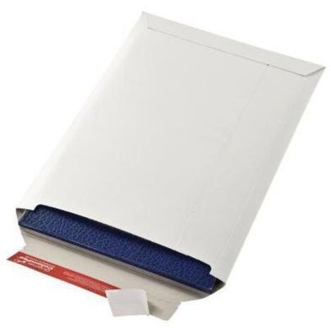 Versandtasche ® Rigid 245 x 345 x -30 mm (B x H x T) ohne Fenster mit Selbstklebung Vollpappe ohne Fadenverstärkung weiß (1/4)