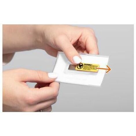Namensschild CLICK FOLD 90 x 54 mm (B x H) inkl. blanko Einlagen Magnet transparent 10 St./Pack. (1/4)
