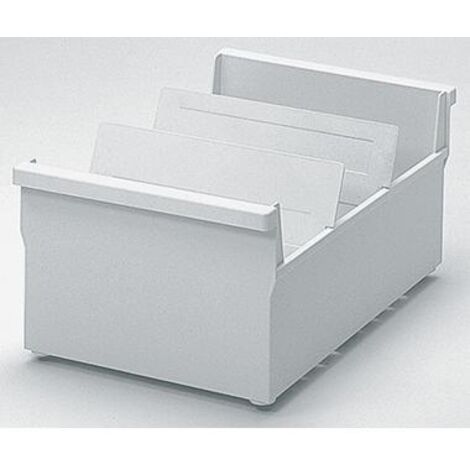 Karteitrog the admin 22,7 x 14,5 x 35 cm (B x H x T) DIN A5 quer 1.200 Karten Polystyrol lichtgrau 2 Stützplatten (1/2)