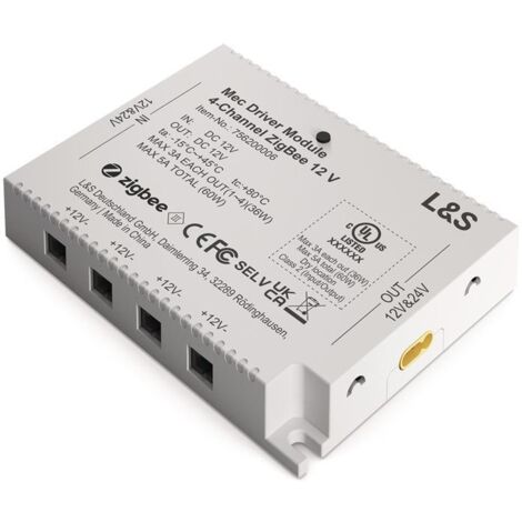 Funktionsmodul Mec Driver 4 Kanäle m.je 1 LED Ausgang 12V DC L.98,3mm