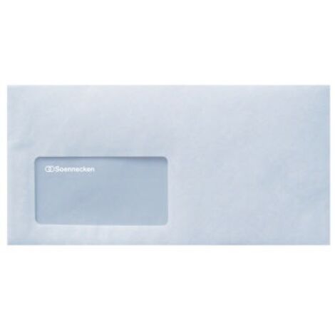 Briefumschlag Kompakt 235 x 125 mm (B x H) mit Fenster 75g/m² mit Selbstklebung Papier weiß 25 St./Pack. (1/4)