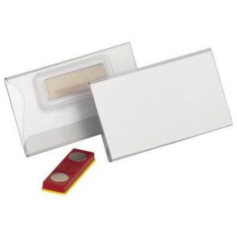 Namensschild 75 x 40 mm (B x H) Magnet transparent 25 St./Pack. (1/2)