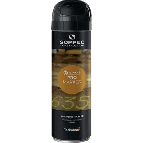 Baustellenmarkierspray Pro Marker schwarz 500ml Spraydose (1/2)