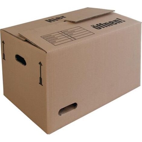 Umzugskarton Wellpappe L501xB351xH336mm zweiwellig braun TRANSPAK (1/2)