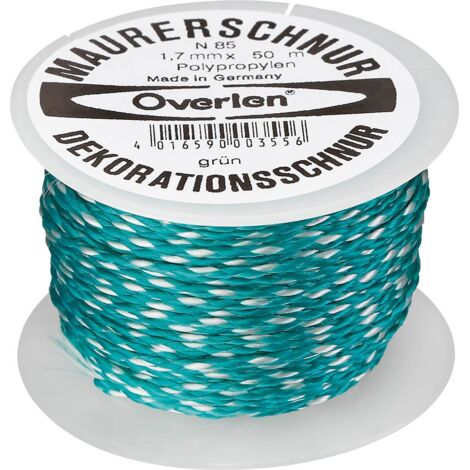 OVERMANN 008501700200500AA Maurerschnur Länge 50 m Ø 1,7 mm 40 kg Polypropylen