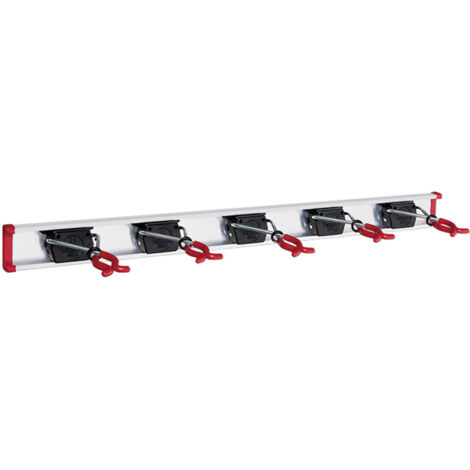 Bruns Gerätehalter Set 0,75 m Führungsschiene, 5 Gerätehalter