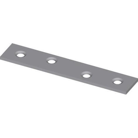 Verbindungsblech Länge 50 mm Breite 15 mm Stärke 1,8 mm Stahl blau chromatiert
