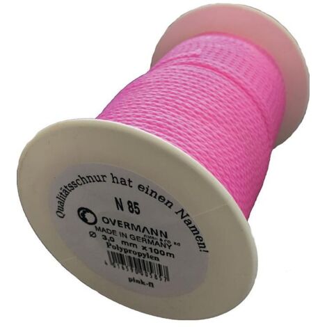 Pflastererschnur Länge 100 m Ø 3 mm 100 kg Polypropylen pink, fluoreszierend