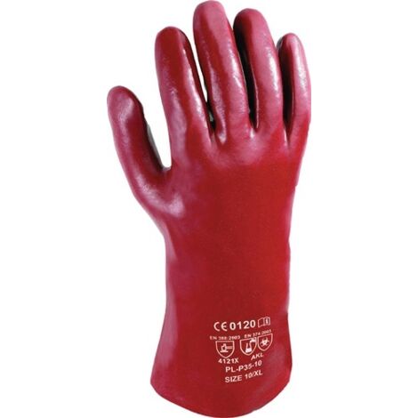 ASATEX PL-P Chemikalienhandschuhe Pirat Größe 10 rotbraun EN 388, EN 374 PSA-Kat (1/5)