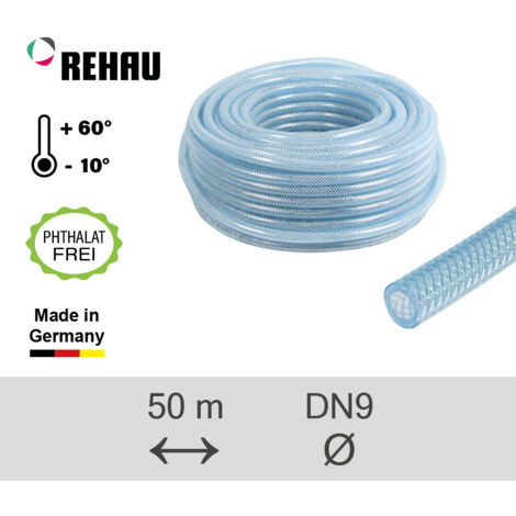 PVC-Schlauch RAUFILAM-E Innen-Ø 9 mm Außen-Ø 15 mm Länge 50 m transparent