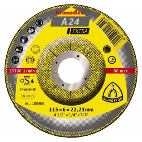 Schruppscheibe gekröpft A24 Extra 115x6mm KLINGSPOR