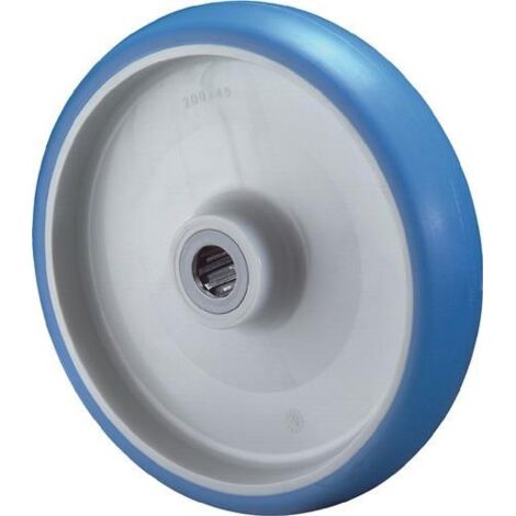 BS ROLLEN Ersatzrad D.80mm Trgf.100kg Polyurethan,blau Achs-D.12mm Nabenl.40mm BS ROLLEN (1/2)