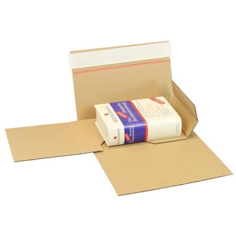 Buchverpackung Drehfix SK-Verschluss Maße 220x160x10-50mm Q.1.20 B A5 braun (1/3)