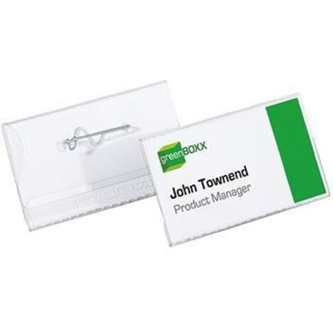 Namensschild 75 x 40 mm (B x H) Wellennadel transparent 100 St./Pack. (1/4)
