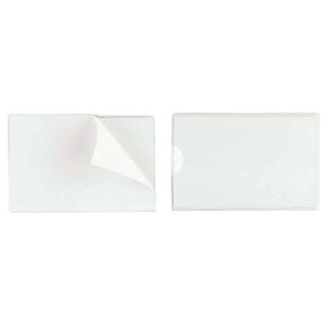 Durable pocketfix Beutel mit 10 selbstklebenden Hülsen 90x57mm transparent pvc -10u- (1/5)