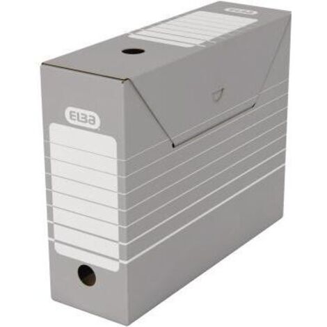 ELBA Archivschachtel tric 100552039 9,5x26,5X34cm Pappe grau/weiß (1/5)