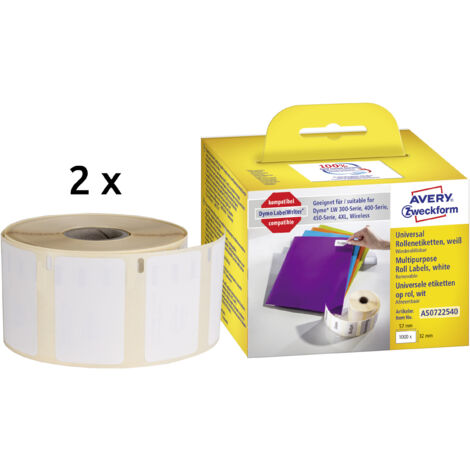AVERY ZWECKFORM Vielzwecketikett Avery Zweckform Thermodirektdrucker 32 x 57 mm (B x H) weiß 1.000 Etik./Rl. (1/5)