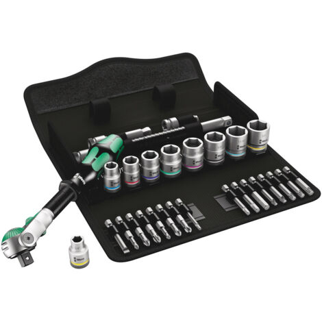 Schrauber Bit-und Ratschen-Set 3/8" WERA 8100 SB 9 Zyklop Speed Imp 3/8" (29 teilig)