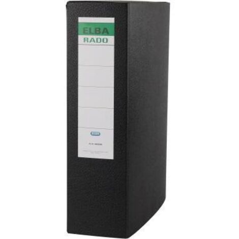 ELBA Dokumentenmappe ELBA 24,5 x 31,8 cm (B x H) DIN A4 780 Bl. (80 g/m²) 80mm Hartpappe recyceltschwarz (1/4)