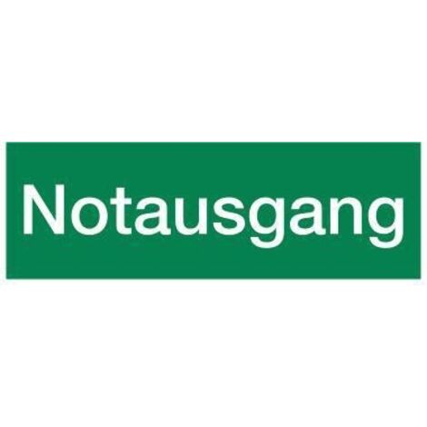 Hinweisschild Notausgang langnachleuchtend sk 297x105mm PVC (1/2)