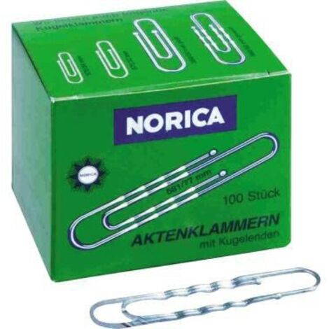 Büroklammer ® gewellt runde Form mit Kugelenden 77mm Metall verzinkt silber 100 St./Pack. (1/3)