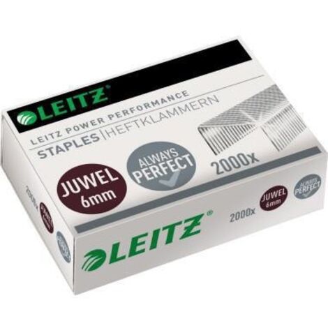 Heftklammer Juwel 6 mm Heftzange Juwel 3000 Metall verzinkt 2.000 St./Pack. (1/3)