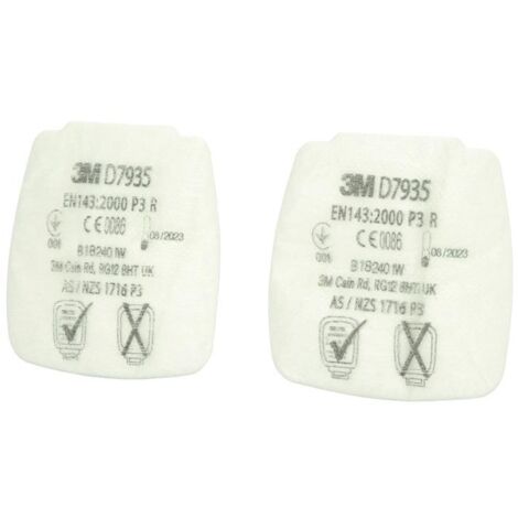 3M 4x Feinstaubvliesfilter D7935 EN143:2000/A1:2006 P3R für Serie Secure Click - 7100197285 (1/3)