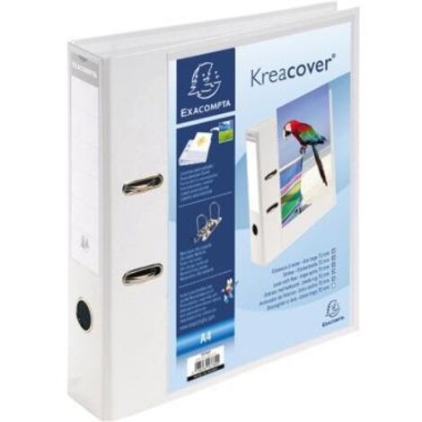 Ordner Kreacover 70mm DIN A4 Werkstoff: Graupappe Material der Kaschierung auen: PVC/PU Material der Kaschierung innen: PVC/PU wei (1/5)