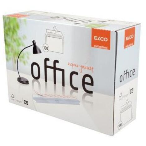 Versandtasche Office DIN C5 229 x 162 mm (B x H) ohne Fenster 100g/m mit Haftklebung Papier hochwei 100 St./Pack. (1/4)