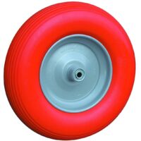 müba Rad aus polymerem Gummi, mit Kugellagerfelge und Achse, 400x100 mm
