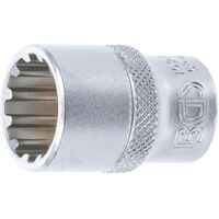 BGS Steckschlüssel-Einsatz Gear Lock Antrieb Innenvierkant 12,5 mm (1/2") SW 18 mm - 10218