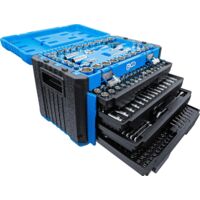 BGS 74000 Steckschlüssel-Satz Sechskant, Antrieb 6 ,3 mm (1/4") / 10 mm (3/8") / 12,5 mm (1/2"), Metr