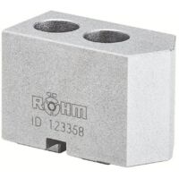 Röhm Aufsatzbacken Größe 110, 3-Backen-Satz, härtbar Kreuzversatz, 120° angeschrägt - 144082