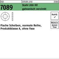 Unterlegscheibe ISO 7089 o.Fase 4 Stahl 200 HV galv.verz. 200 Stück