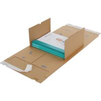 Flaschengeschenkkarton Maße 361x188x94mm natur offene Welle natur TRANSPAK