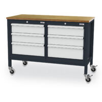 WS24 Mobile Kastenwerkbank B x T x H 1300 x 600 x 960 mm - WS24-100139