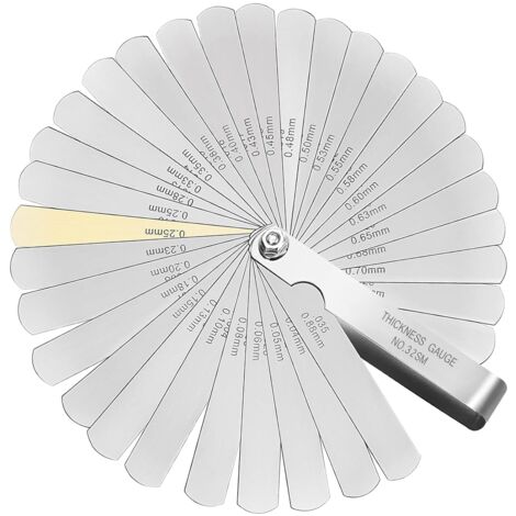 Fühlerlehren-Set 32+16 Blatt - Metrisch & Imperial Für Ventilspiel & Zündkerzen