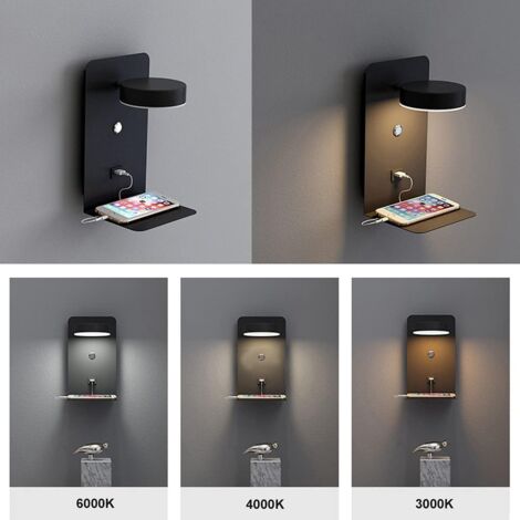 Lampada Da Parete AWEKLIY LED - Collo Di Cigno, Luce Lettura E Atmosfera, Ricarica USB, Nero - Foto 10