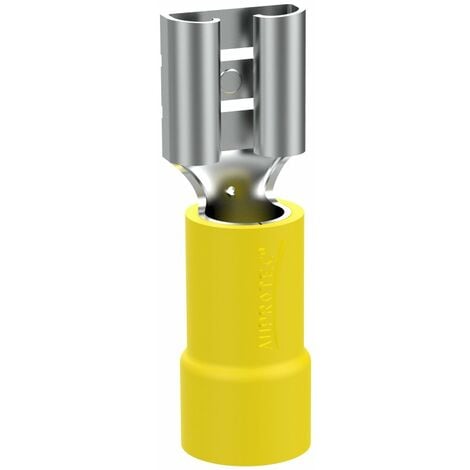 Kabelschuhe Flachstecker 6,3mm gelb 4,0-6,0 mm² 100 Stück