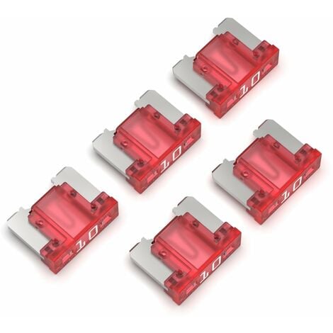 5 Kfz Sicherungen 10A Ampere Mini LP rot Flachstecksicherungen