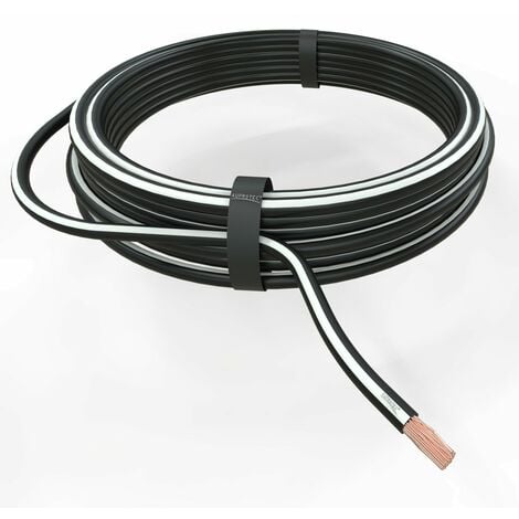 0,50 mm² Fahrzeugleitung schwarz - weiß FLRY-B Kfz Kabel Stromkabel  Meterware als Bund