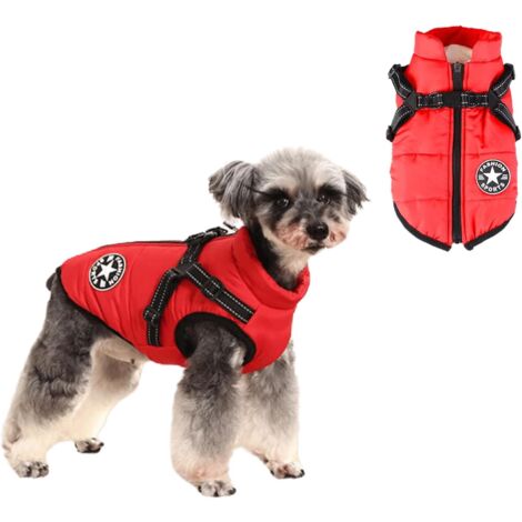 QBLEEV Wendbarer Hundemantel – Wasserdicht, Gepolstert, Verstellbar, Für Kleine Bis Große Hunde