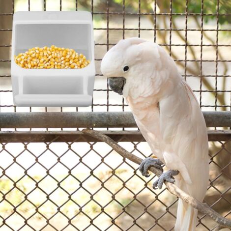 BESTonZON Vogel Futternapf Mit Schrauben - Gelbe Edelstahl Futterschale Für Papageienkäfig