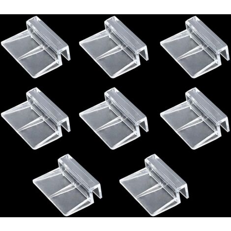 Aquarium-Glashalter Aus Acryl – Transparenter Clip Für Randlose Aquarien, Geeignet Für 6 Mm Dickes Glas, Einfach Zu Montieren