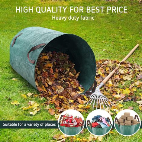 Sollbry 1x 500 Liter stabiler Gartensack (rote Bänder) Laubsack
