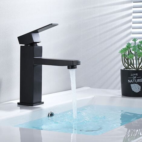 Sumerain Badezimmer-Wasserhahn Schwarz/gold – 20,3 Cm Breit, 3-Loch, Mit Keramikkartusche Und Quick-Connect