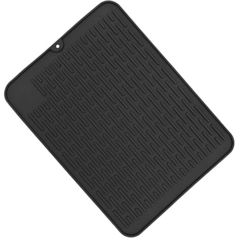 Silikon Abtropfmatte Für Küchenspüle | Schmale Kanten Gegen Spritzwasser | Grau 50x10 Cm