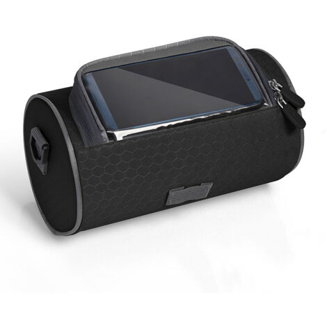 Wasserdichte Fahrradlenkertasche Mit Handyhalter - Bis 6,8 Zoll Schwarz/blau