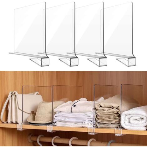 Regal-Trennwände Aus Acryl (6 Stück) – Transparente Teiler Für Schrank & Regal