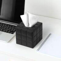 BTSKY Taschentuchbox Abdeckung PU-Leder - Magnetischer Würfelhalter Für Zuhause